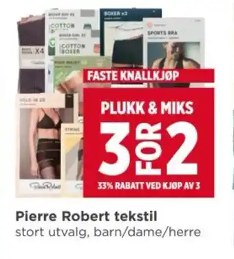 Meny Pierre robert tekstil tilbud