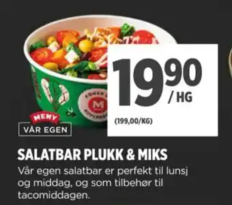 Meny Salatbar plukk & miks tilbud