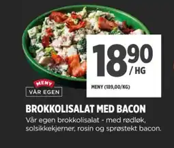 Meny Brokkolisalat med bacon tilbud