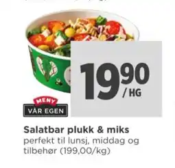 Meny Salatbar plukk & miks tilbud