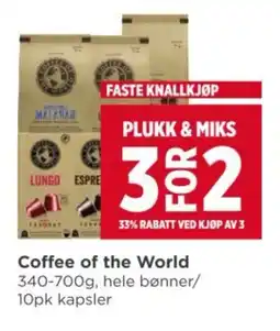 Meny Coffee of the world tilbud