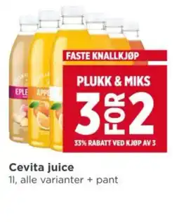 Meny Cevita juice tilbud