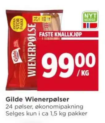 Meny GILDE Wienerpølser tilbud