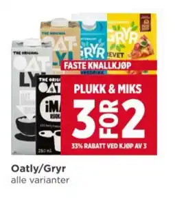 Meny Oatly/gryr tilbud