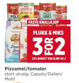 Meny Pizzamel/tomater tilbud