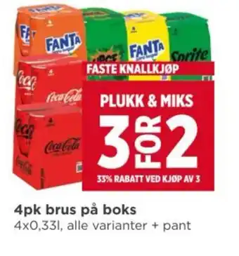 Meny 4pk brus på boks tilbud