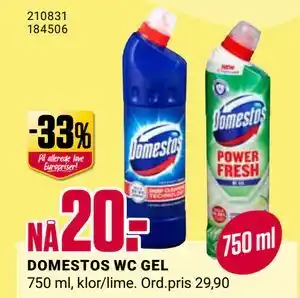 Europris DOMESTOS WC GEL tilbud