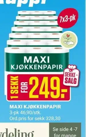 Europris MAXI KJØKKENPAPIR tilbud