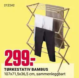 Europris TØRKESTATIV BAMBUS tilbud