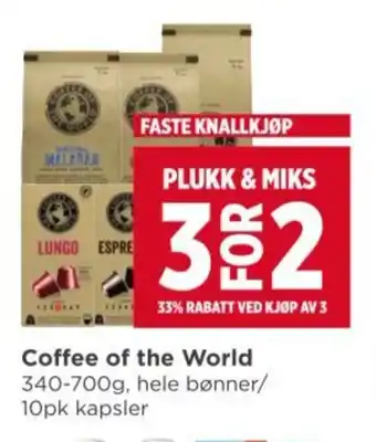 Meny Coffee of the world tilbud