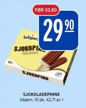 Rema 1000 SJOKOLADEPINNE tilbud