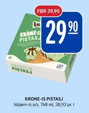 Rema 1000 KRONE-IS PISTASJ tilbud