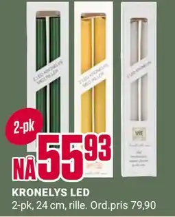 Europris KRONELYS LED tilbud