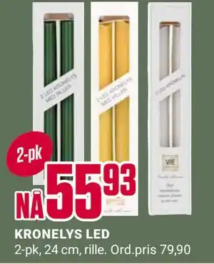 Europris KRONELYS LED tilbud