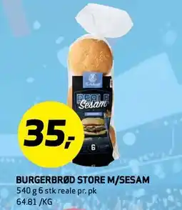 Bunnpris BURGERBRØD STORE M/SESAM tilbud