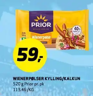 Bunnpris WIENERPØLSER KYLLING/KALKUN tilbud