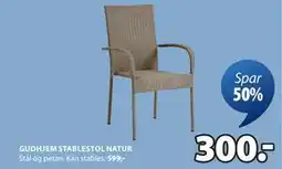 JYSK GUDHJEM STABLESTOL NATUR tilbud