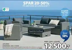 JYSK STAVERN BORD + SOFA + 2 STOLER tilbud