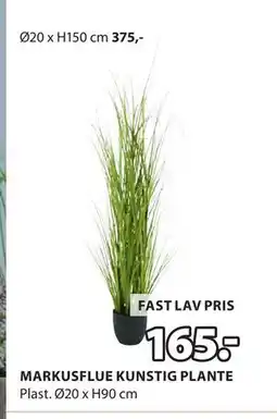 JYSK MARKUSFLUE KUNSTIG PLANTE tilbud