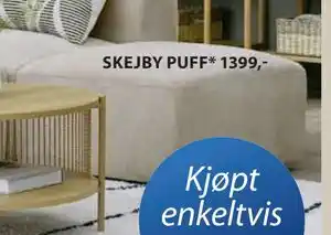 JYSK SKEJBY PUFF tilbud