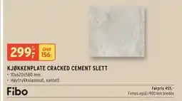 Montér KJØKKENPLATE CRACKED CEMENT SLETT tilbud