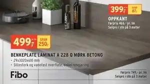 Montér BENKEPLATE LAMINAT A 228 Q MØRK BETONG tilbud