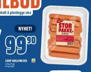 Coop Obs COOP GRILLPØLSER tilbud