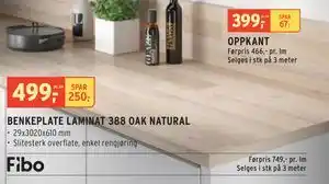 Montér BENKEPLATE LAMINAT 388 OAK NATURAL tilbud