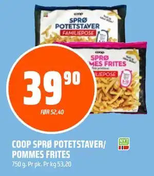 Coop Obs COOP SPRØ POTETSTAVER/ POMMES FRITES tilbud