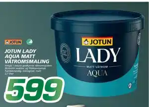 Coop Byggmix JOTUN LADY AQUA MATT VÅTROMSMALING tilbud