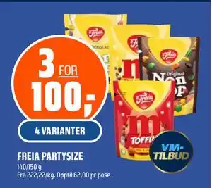 Coop Obs VARIANTER FREIA PARTYSIZE tilbud