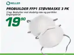 Coop Byggmix PROBUILDER FFP1 STØVMASKE 3 PK tilbud