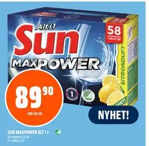 Coop Obs SUN MAXPOWER ALT I 1 tilbud