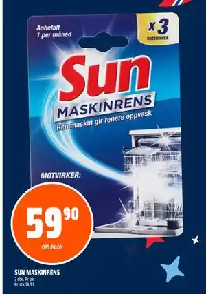 Coop Obs SUN MASKINRENS tilbud