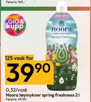 Gigaboks Noora tøymykner spring freshness 2 l tilbud