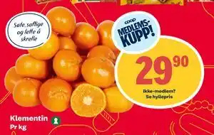 Coop Extra Klementin tilbud