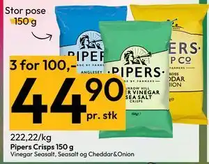 Gigaboks Pipers Crisps 150 g tilbud