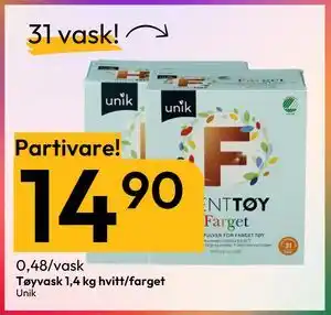 Gigaboks Tøyvask 1,4 kg hvitt/farget tilbud