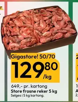 Gigaboks Store frosne reker 5 kg tilbud