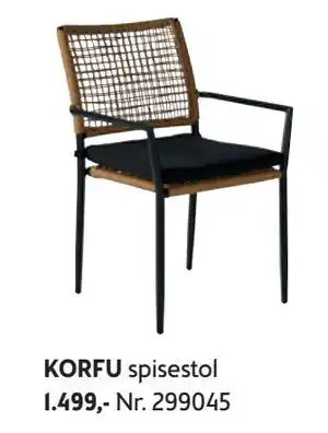 Bohus KORFU spisestol tilbud