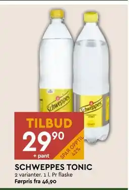 Coop Mega SCHWEPPES TONIC tilbud