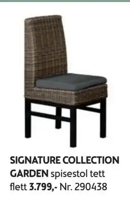 Bohus SIGNATURE COLLECTION GARDEN spisestol tett flett tilbud