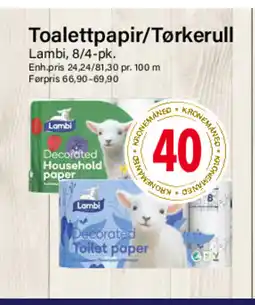 Nærbutikken Toalettpapir/Tørkerull tilbud