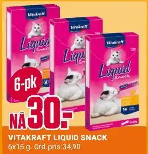 Europris VITAKRAFT LIQUID SNACK tilbud