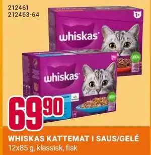 Europris WHISKAS KATTEMAT I SAUS/GELÉ tilbud