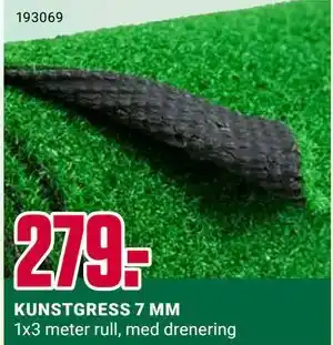 Europris KUNSTGRESS 7 MM tilbud