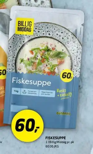 Bunnpris FISKESUPPE tilbud