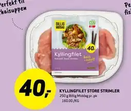 Bunnpris KYLLING FILET STORE STRIMLER tilbud