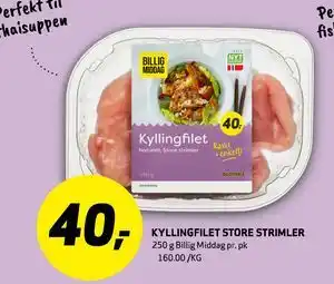 Bunnpris KYLLING FILET STORE STRIMLER tilbud