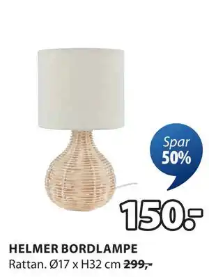 JYSK HELMER BORDLAMPE tilbud